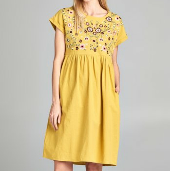 olive green plus size dresses Olive Floral Smocked Maxi Dress